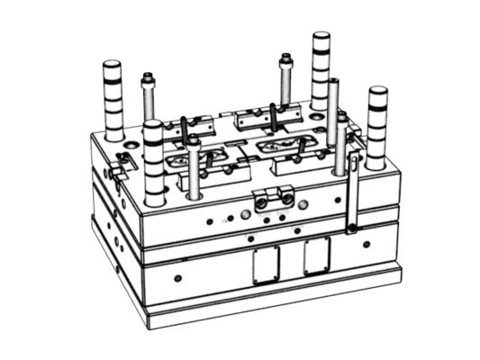 OEM / ODM ： Multi Cavity Injection Mold & Transparent On-board Universal Joint Lock Nut(1*4) No.23915